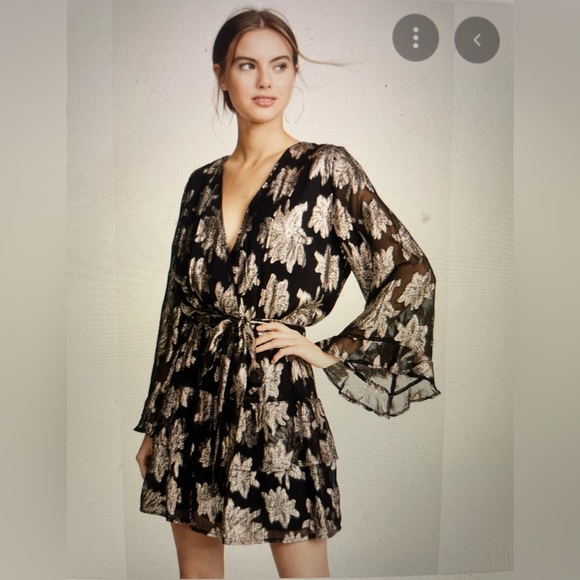 Melissa odabash short metallic tiered dress - Picture 1 of 8